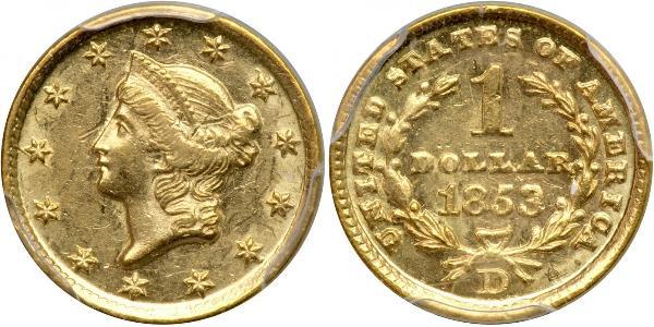 1 Долар США (1776 - ) Золото 