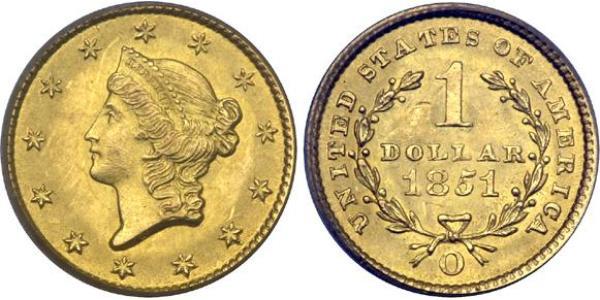 1 Долар США (1776 - ) Золото 