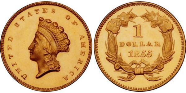 1 Долар США (1776 - ) Золото 