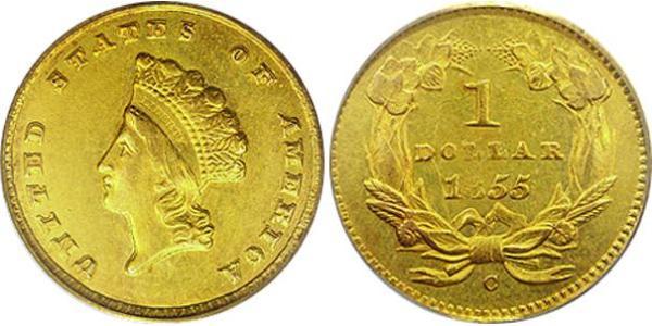 1 Долар США (1776 - ) Золото 