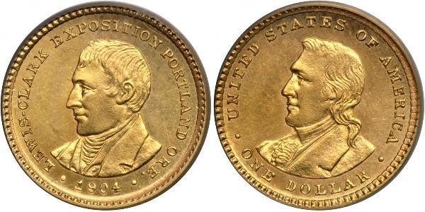 1 Долар США (1776 - ) Золото 
