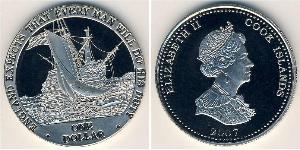 1 Долар Острова Кука Нікель/Мідь Єлизавета II (1926-2022)