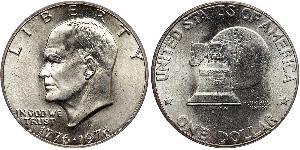 1 Долар США (1776 - ) Нікель/Мідь Дуайт Девід  Ейзенхауер (1890-1969)