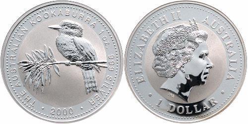 1 Долар Австралія (1939 - ) Срібло Єлизавета II (1926-2022)