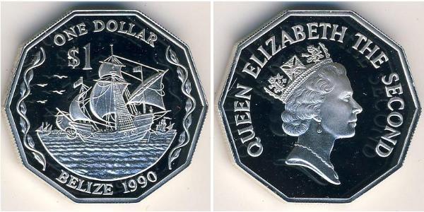 1 Долар Беліз (1981 - ) Срібло 