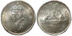 1 Долар Канада Срібло Георг V (1865-1936)