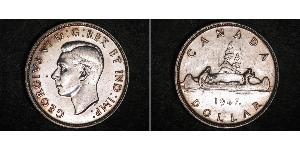 1 Долар Канада Срібло Георг VI (1895-1952)