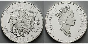 1 Долар Канада Срібло Єлизавета II (1926-2022)