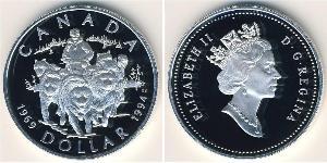 1 Долар Канада Срібло Єлизавета II (1926-2022)
