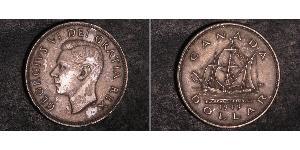 1 Долар Канада Срібло Георг VI (1895-1952)