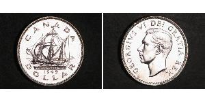 1 Долар Канада Срібло Георг VI (1895-1952)
