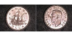 1 Долар Канада Срібло Георг VI (1895-1952)
