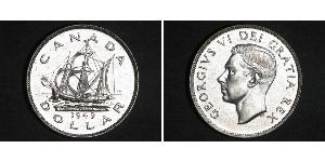 1 Долар Канада Срібло Георг VI (1895-1952)