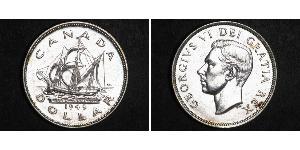 1 Долар Канада Срібло Георг VI (1895-1952)