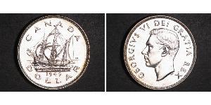 1 Долар Канада Срібло Георг VI (1895-1952)