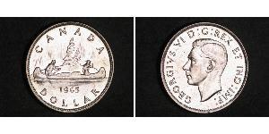 1 Долар Канада Срібло Георг VI (1895-1952)