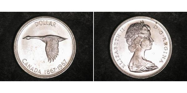 1 Долар Канада Срібло Єлизавета II (1926-2022)