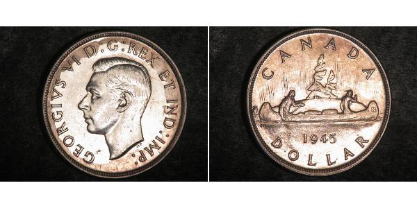1 Долар Канада Срібло Георг VI (1895-1952)