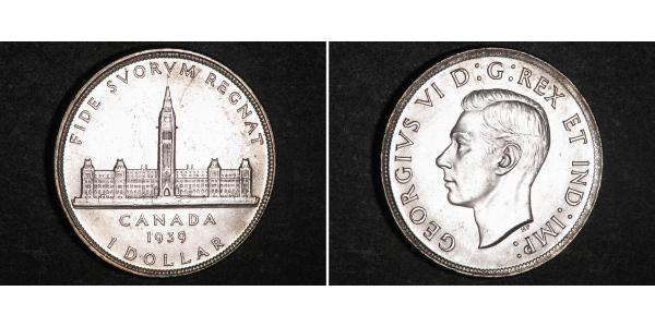 1 Долар Канада Срібло Георг VI (1895-1952)