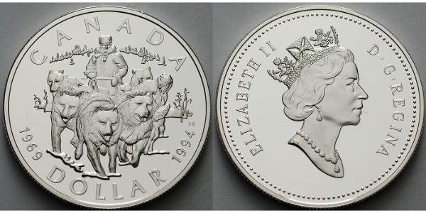 1 Долар Канада Срібло Єлизавета II (1926-2022)
