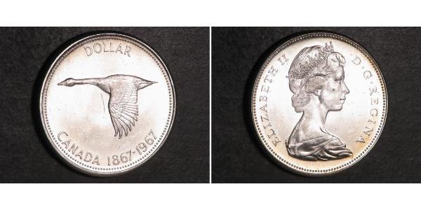 1 Долар Канада Срібло Єлизавета II (1926-2022)