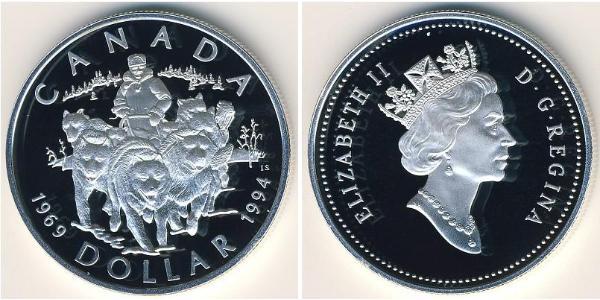 1 Долар Канада Срібло Єлизавета II (1926-2022)