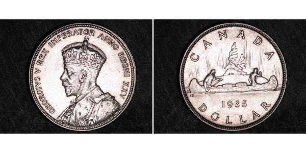 1 Долар Канада Срібло Георг V (1865-1936)