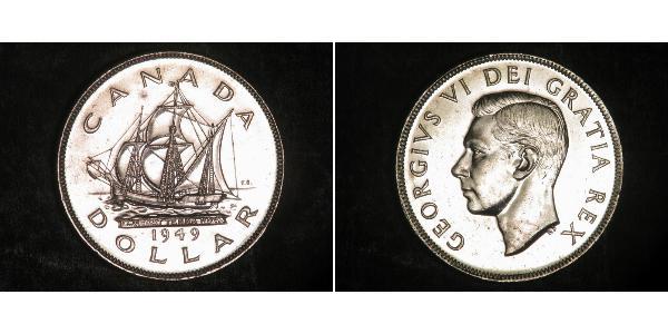 1 Долар Канада Срібло Георг VI (1895-1952)