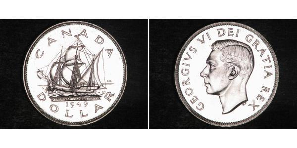 1 Долар Канада Срібло Георг VI (1895-1952)