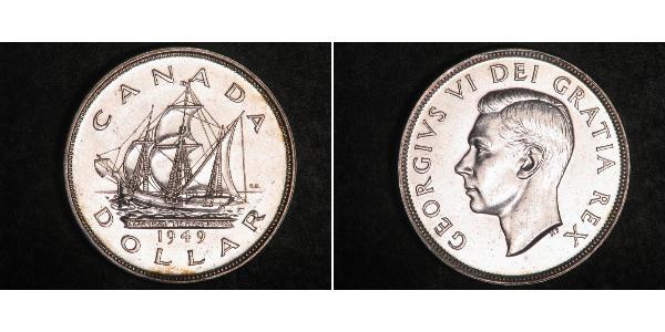 1 Долар Канада Срібло Георг VI (1895-1952)