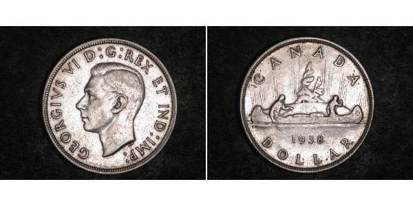 1 Долар Канада Срібло Георг VI (1895-1952)