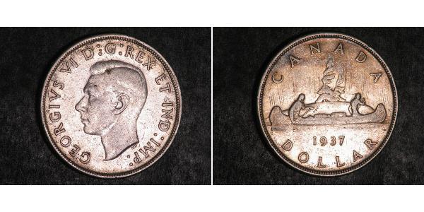 1 Долар Канада Срібло Георг VI (1895-1952)