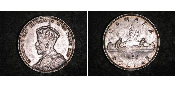 1 Долар Канада Срібло Георг V (1865-1936)