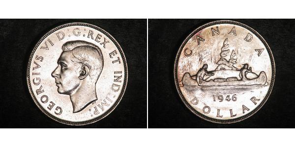 1 Долар Канада Срібло Георг VI (1895-1952)