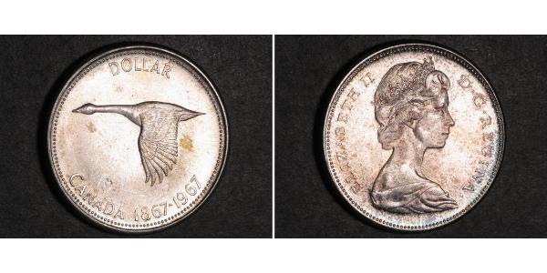 1 Долар Канада Срібло Єлизавета II (1926-2022)
