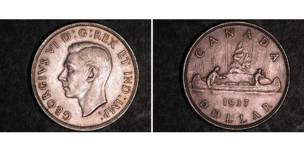 1 Долар Канада Срібло Георг VI (1895-1952)