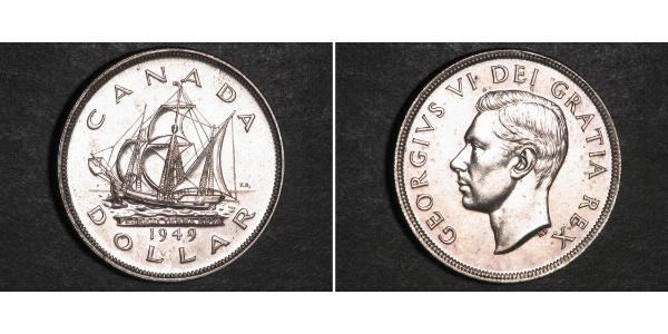 1 Долар Канада Срібло Георг VI (1895-1952)