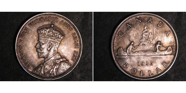 1 Долар Канада Срібло Георг V (1865-1936)