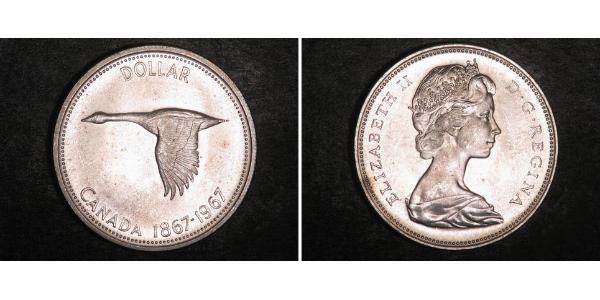 1 Долар Канада Срібло Єлизавета II (1926-2022)