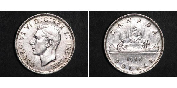 1 Долар Канада Срібло Георг VI (1895-1952)
