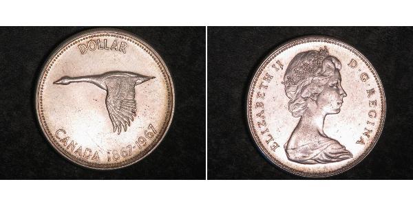 1 Долар Канада Срібло Єлизавета II (1926-2022)