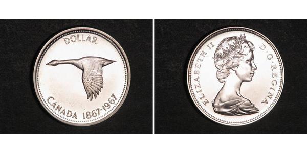 1 Долар Канада Срібло Єлизавета II (1926-2022)