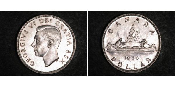 1 Долар Канада Срібло Георг VI (1895-1952)