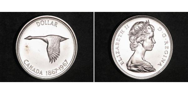 1 Долар Канада Срібло Єлизавета II (1926-2022)
