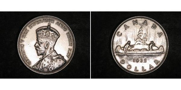 1 Долар Канада Срібло Георг V (1865-1936)