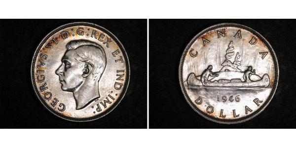 1 Долар Канада Срібло Георг VI (1895-1952)