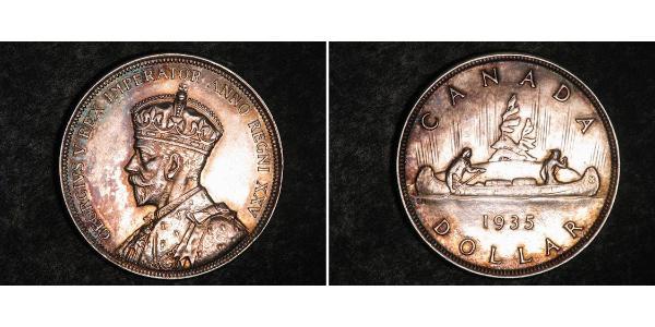 1 Долар Канада Срібло Георг V (1865-1936)