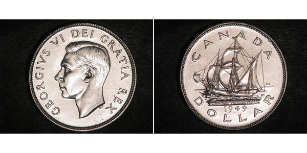 1 Долар Канада Срібло Георг VI (1895-1952)