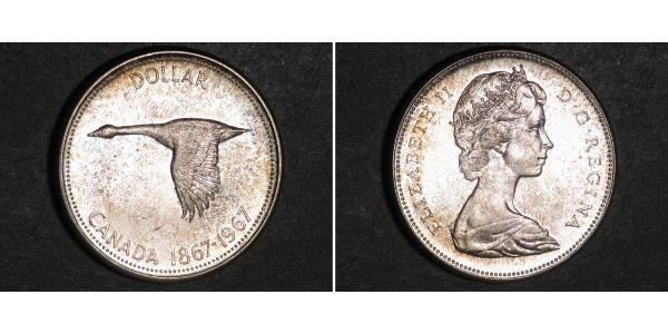 1 Долар Канада Срібло Єлизавета II (1926-2022)