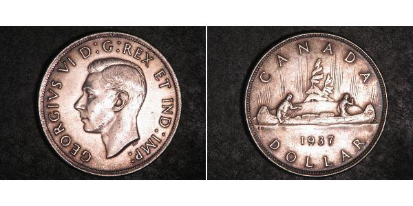 1 Долар Канада Срібло Георг VI (1895-1952)